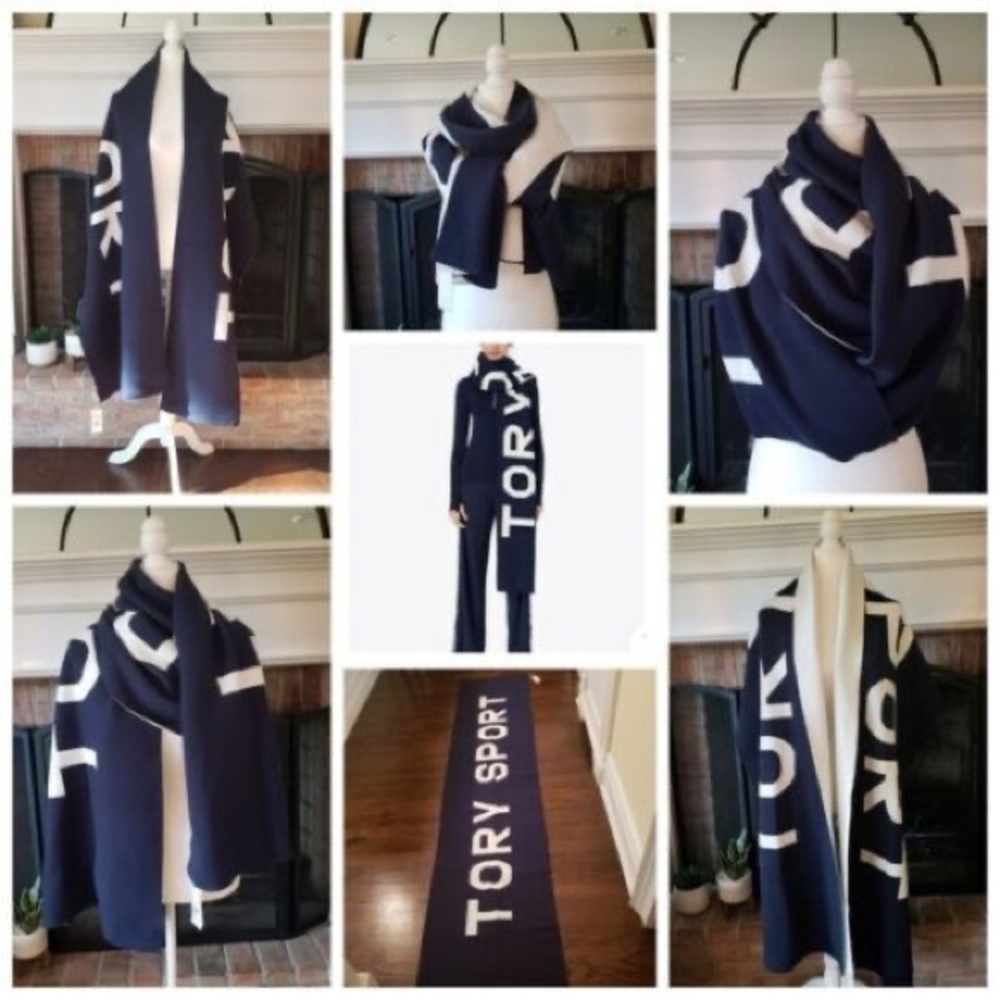O resized Tory sport banner scarf wrap blantket.  NEW